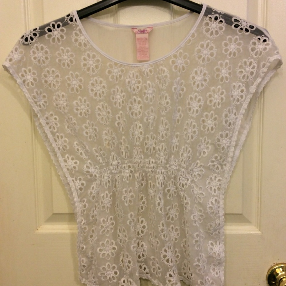 Candies white floral blouse